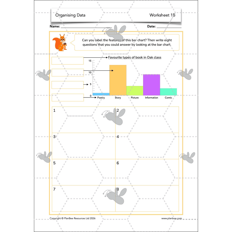 PlanBee Year 3 Statistics Organising Data PlanBee Maths Lesson