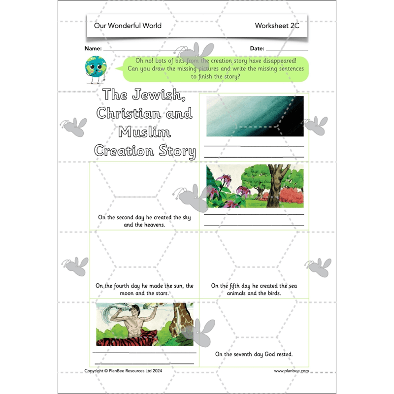 PlanBee Our Wonderful World - Creation Story KS1 RE Lessons | PlanBee