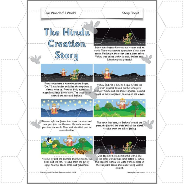 PlanBee Our Wonderful World - Creation Stories KS1 RE by PlanBee