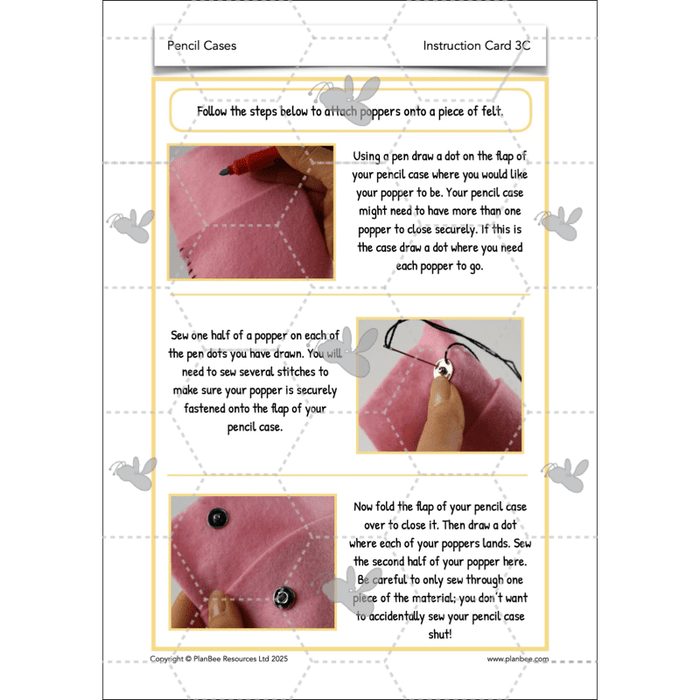 PlanBee Pencil Cases - Textiles: DT Lesson Plans for KS2 Y3/4