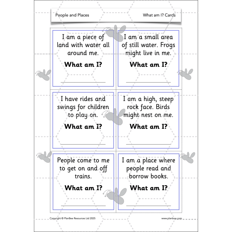 PlanBee People and Places | KS1 Geography Lessons