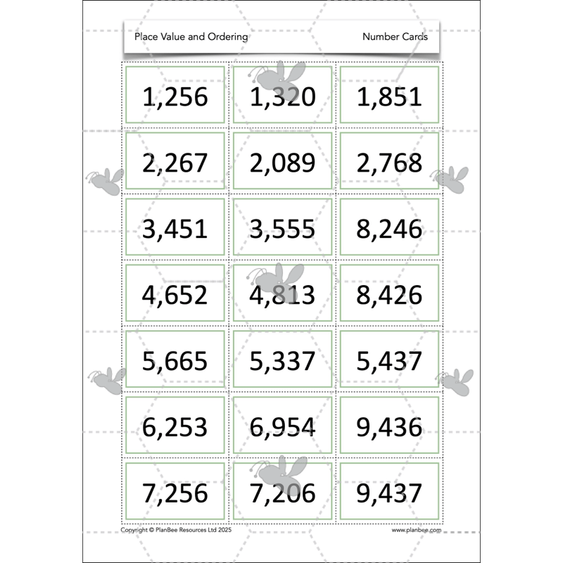 PlanBee Place Value and Ordering Year 4 Maths Lessons by PlanBee