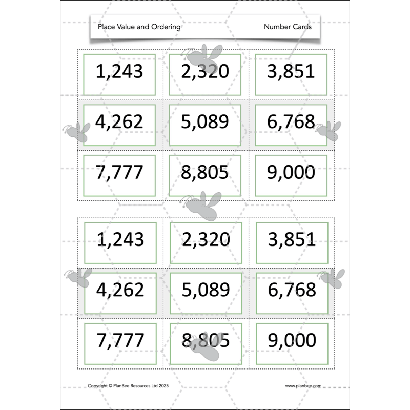PlanBee Place Value and Ordering Year 4 Maths Lessons by PlanBee