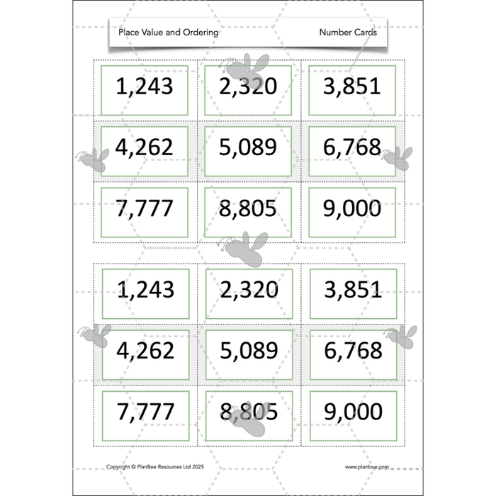 PlanBee Place Value and Ordering Year 4 Maths Lessons by PlanBee