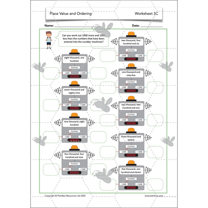 PlanBee Place Value and Ordering Year 4 Maths Lessons by PlanBee