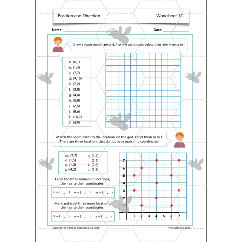 PlanBee Position and Direction Year 4 Maths Lessons | PlanBee