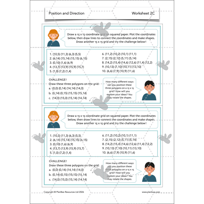 PlanBee Position and Direction Year 4 Maths Lessons | PlanBee