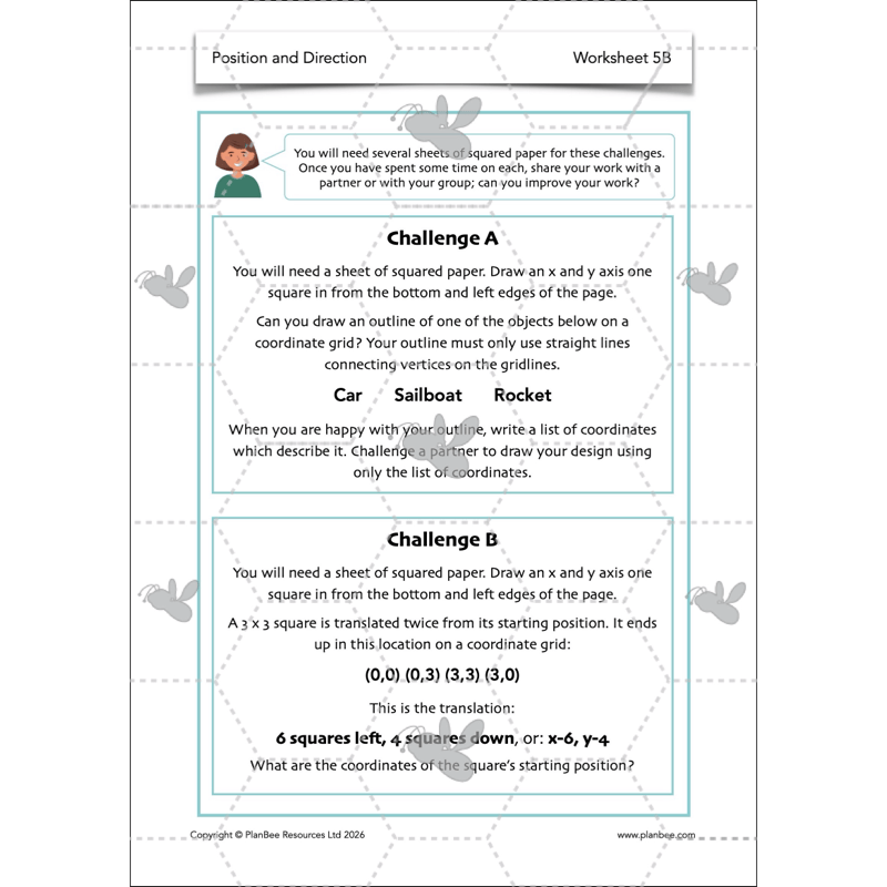 PlanBee Position and Direction Year 4 Maths Lessons | PlanBee