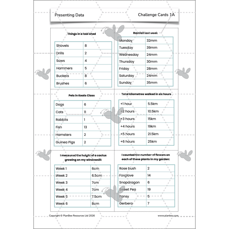 PlanBee Presenting Data Year 4 Statistics Lessons by PlanBee