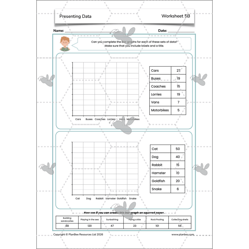 PlanBee Presenting Data Year 4 Statistics Lessons by PlanBee