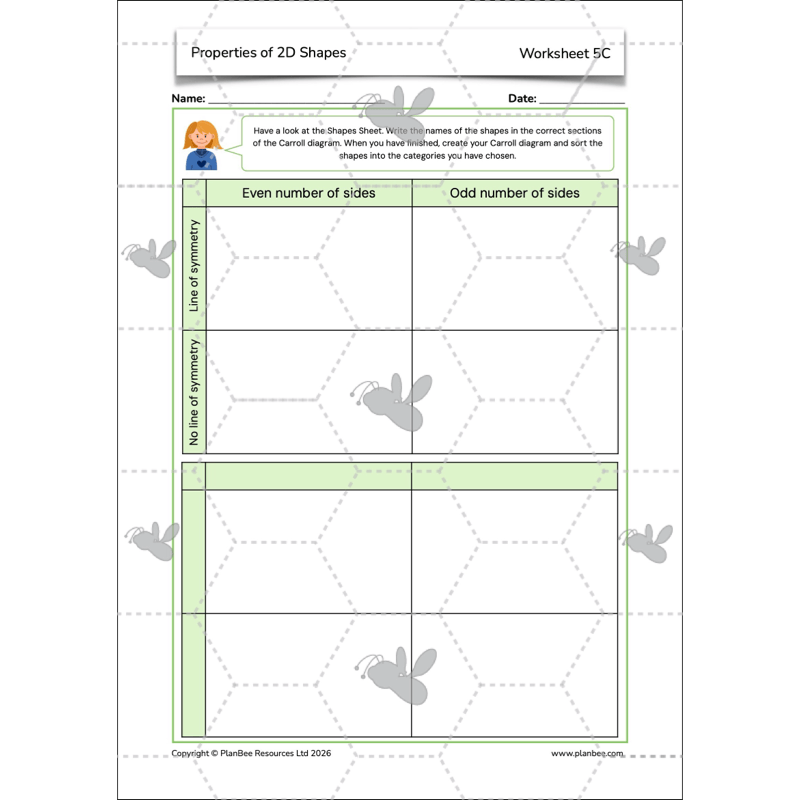 PlanBee Year 4 Properties of 2D Shapes KS2 Maths by PlanBee