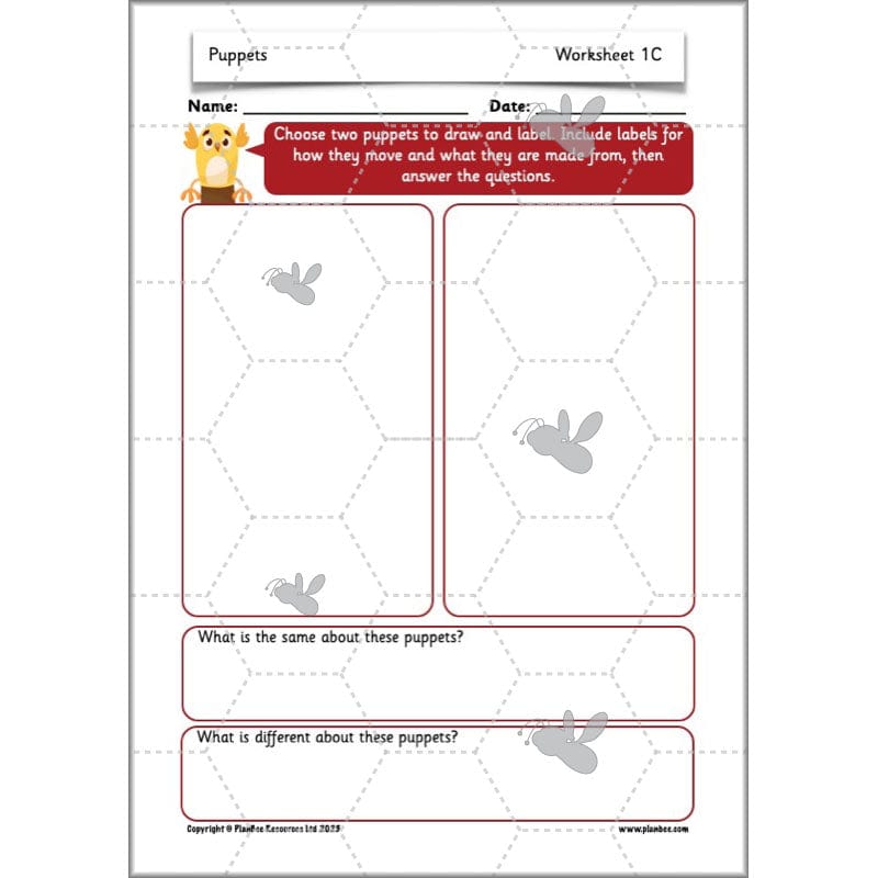PlanBee Puppets KS1 DT Lesson Planning Pack for Year 2 by PlanBee