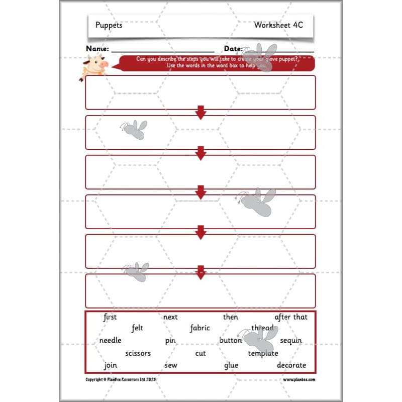 PlanBee Puppets KS1 DT Lesson Planning Pack for Year 2 by PlanBee