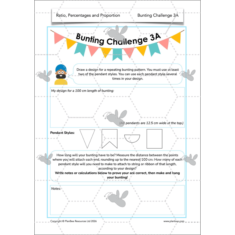 PlanBee Ratio, Percentages and Proportion: Year 6 Maths