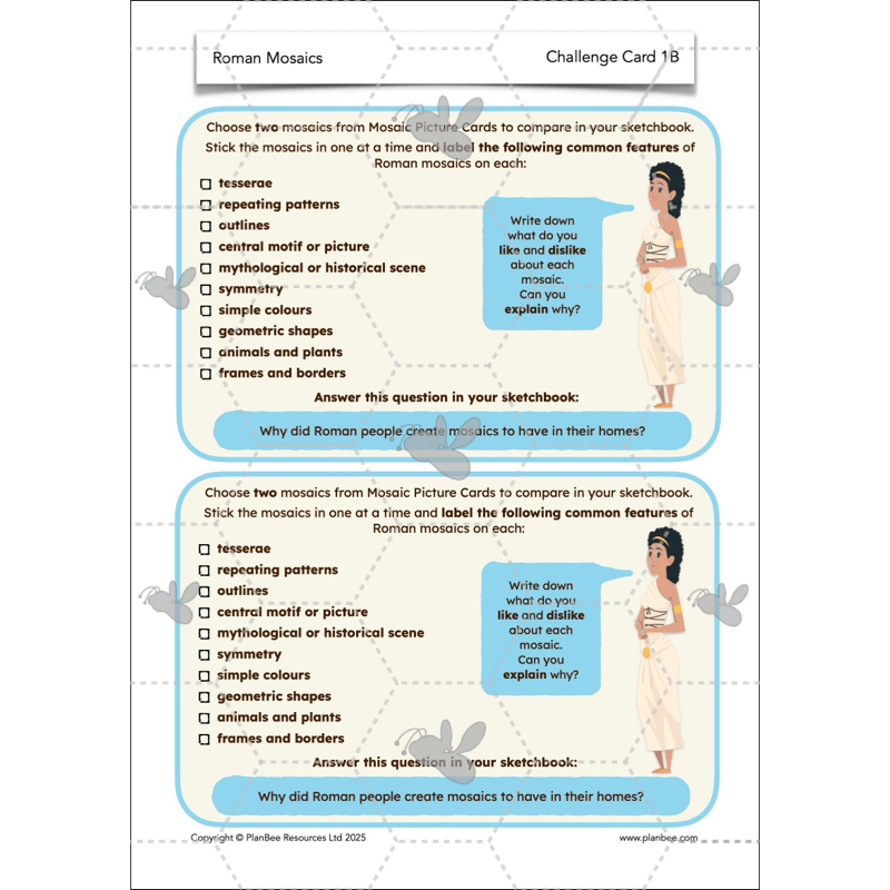 PlanBee Roman Mosaics KS2 Art Planning