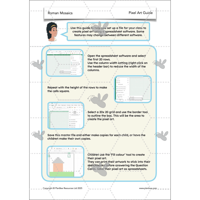 PlanBee Roman Mosaics KS2 Art Planning
