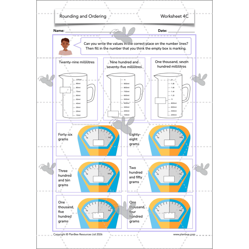 PlanBee Rounding and Ordering Numbers Year 4 Place Value by PlanBee