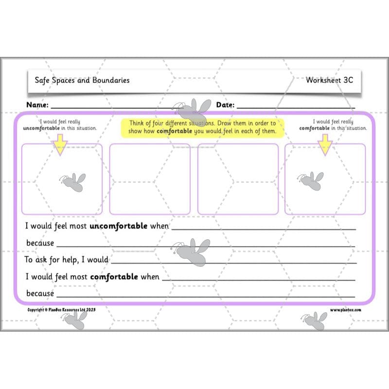 PlanBee Safe Spaces and Boundaries PSHE KS1 lessons by PlanBee