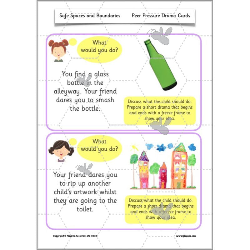PlanBee Safe Spaces and Boundaries PSHE KS1 lessons by PlanBee