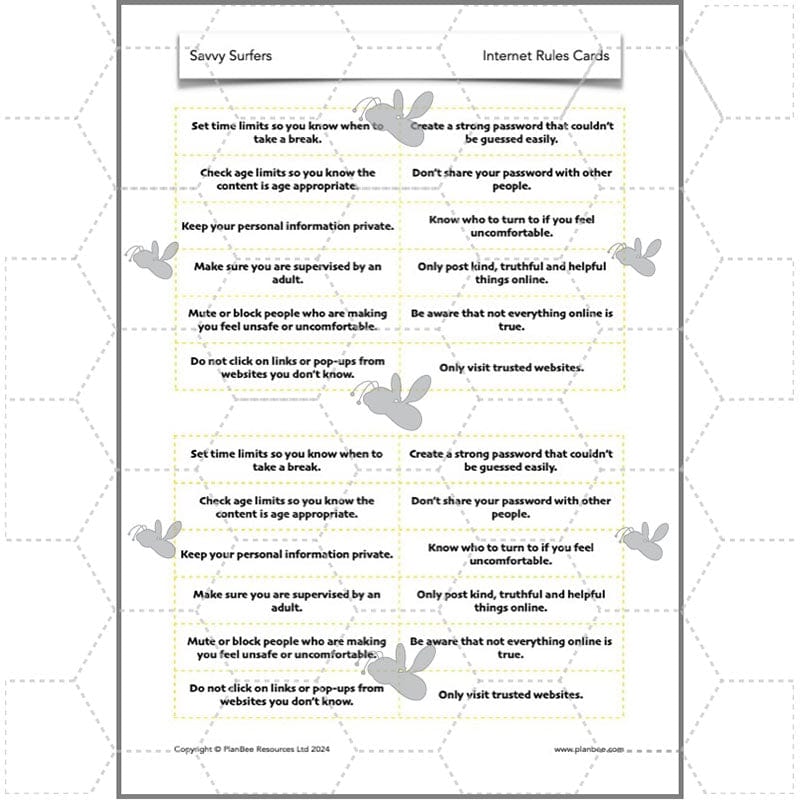 PlanBee Savvy Surfers Online Safety Year 3 PSHE Lessons by PlanBee