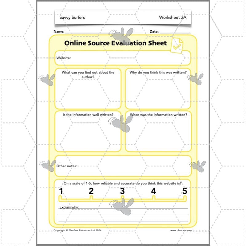 PlanBee Online Safety Year 3 | 5 Complete PSHE Lessons
