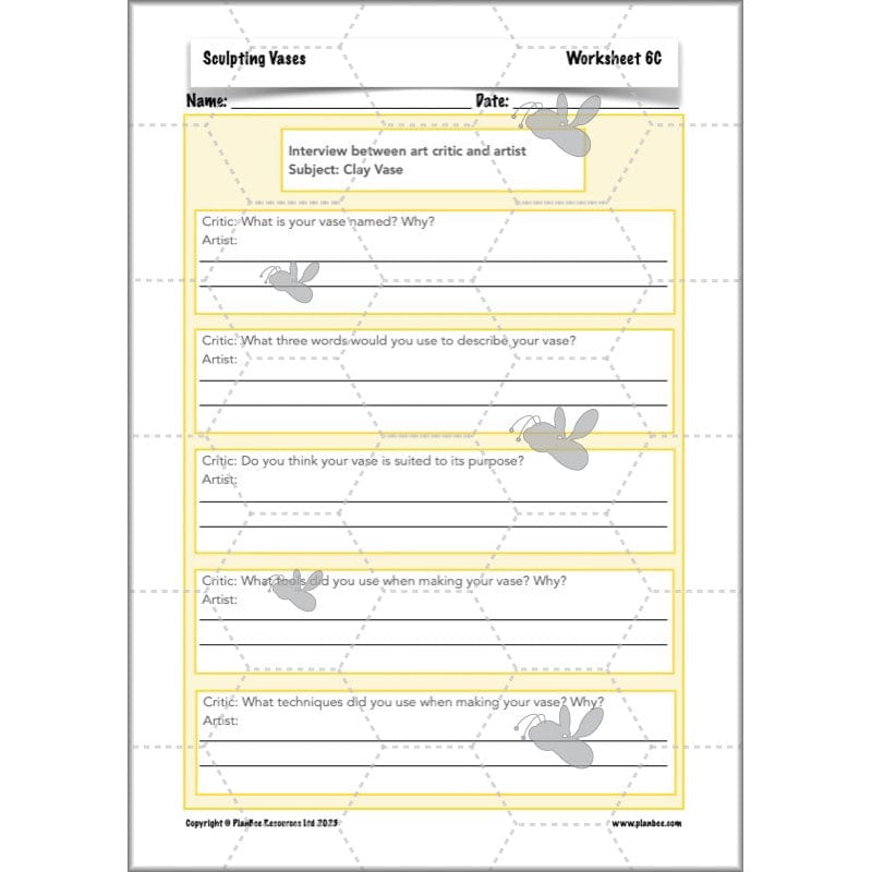 PlanBee Sculpting Vases - Sculpture Art Lessons for KS2 | Year 5 & Year 6