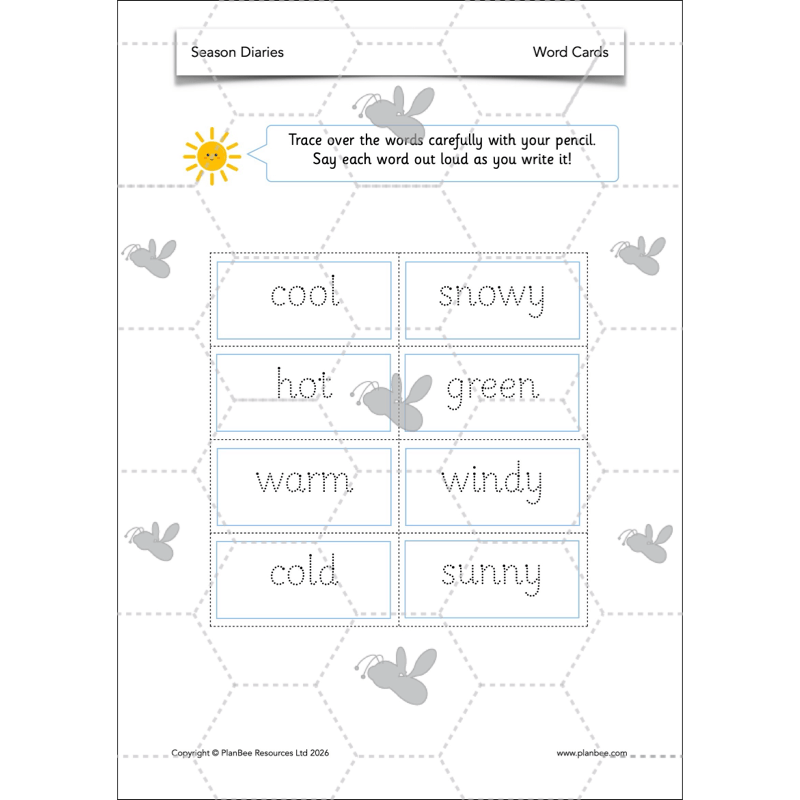 PlanBee Season Diaries | Year 1 English