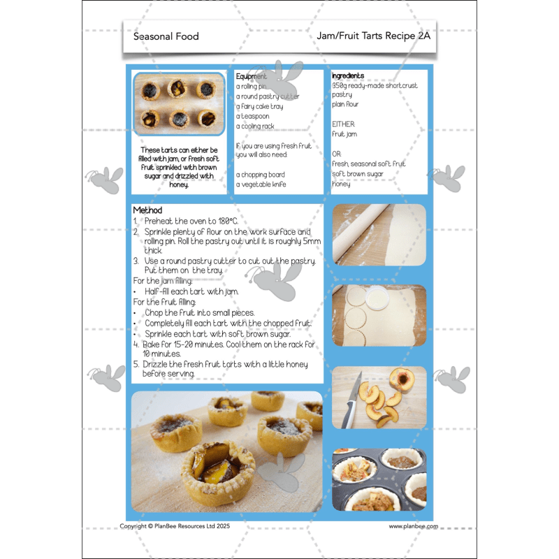 PlanBee Seasonal Food Seasonality KS2 cooking lessons by PlanBee