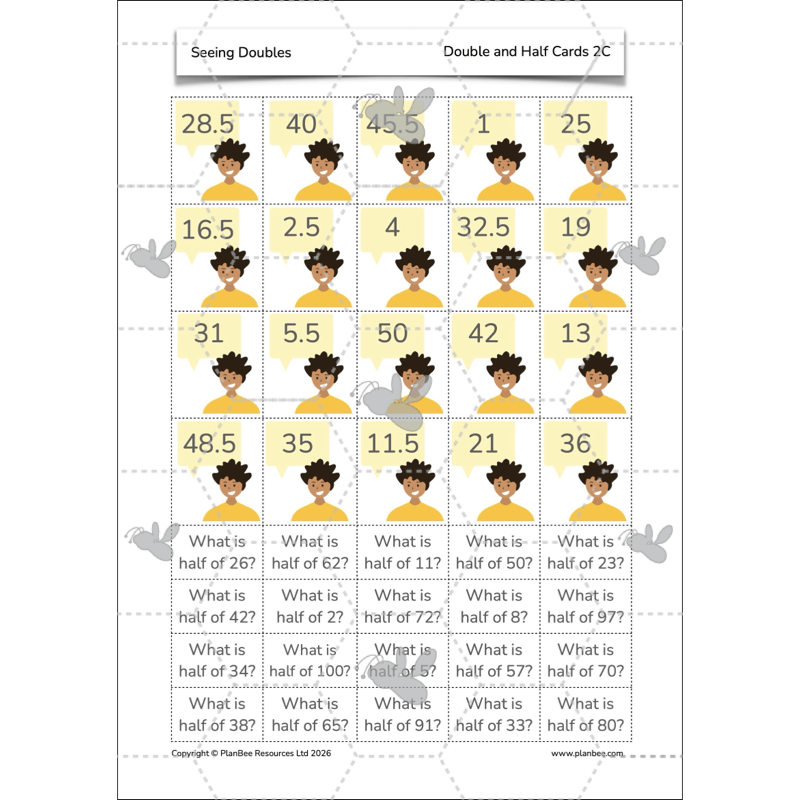 PlanBee Doubling and Halving Year 4 Maths Lessons by PlanBee