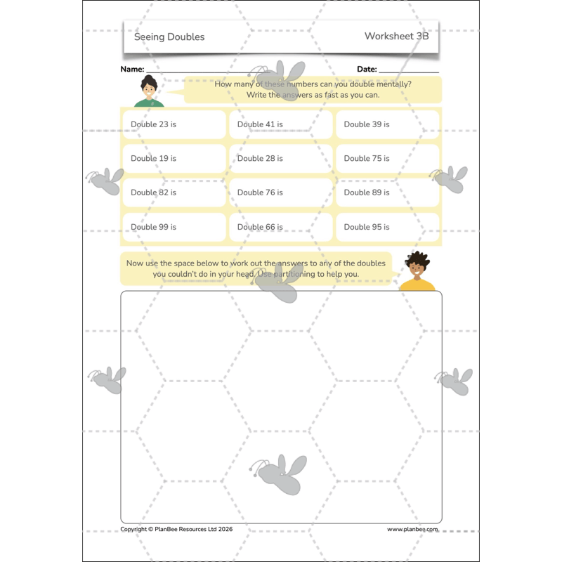 PlanBee Doubling and Halving Year 4 Maths Lessons by PlanBee