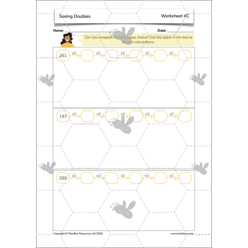 PlanBee Doubling and Halving Year 4 Maths Lessons by PlanBee