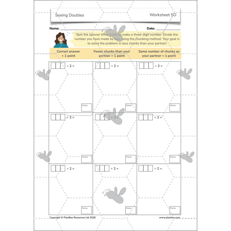 PlanBee Doubling and Halving Year 4 Maths Lessons by PlanBee