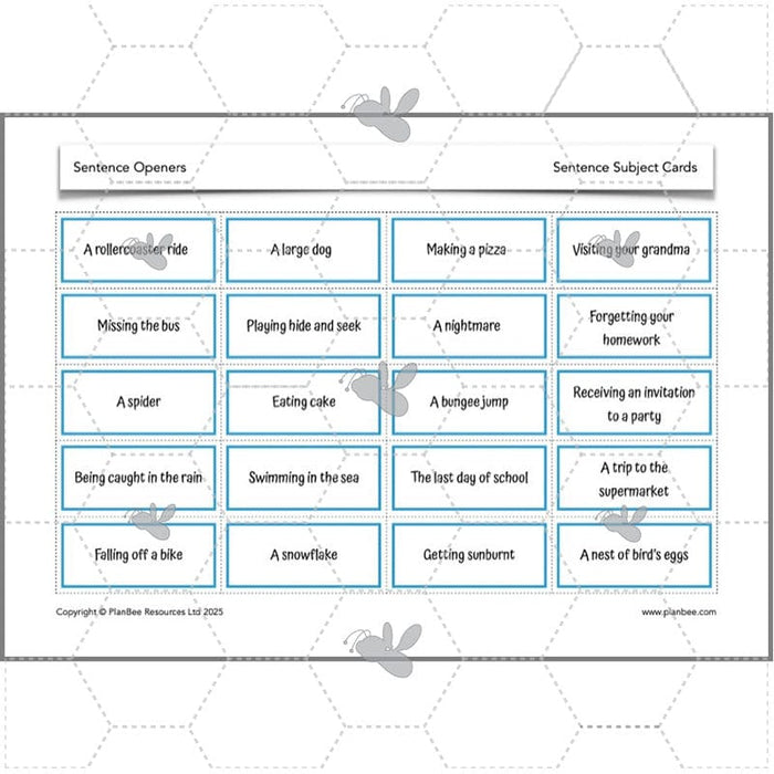 PlanBee Sentence Openers KS2 Lesson Pack | PlanBee