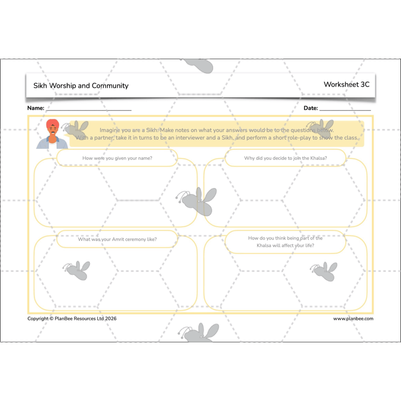 PlanBee KS2 Sikh Worship and Community KS2 lesson plans by PlanBee