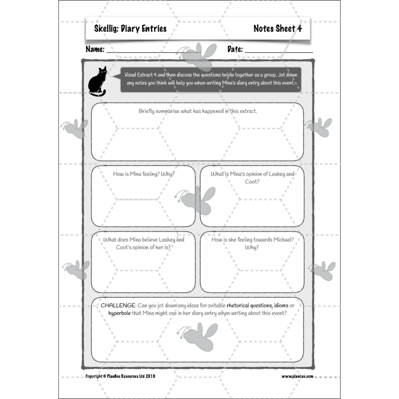 PlanBee Skellig Diary Entries KS2 | Year 6 English Lesson Pack
