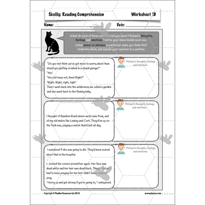 PlanBee Skellig: Reading Comprehension