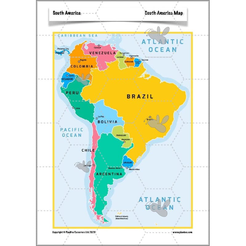 PlanBee South America KS2 Geography Lesson Pack by PlanBee