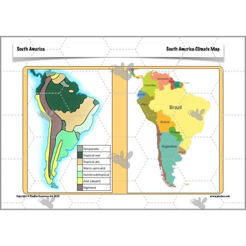 PlanBee South America KS2 Geography Lesson Pack by PlanBee