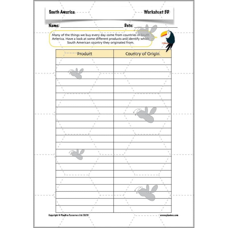 PlanBee South America KS2 Geography Lesson Pack by PlanBee