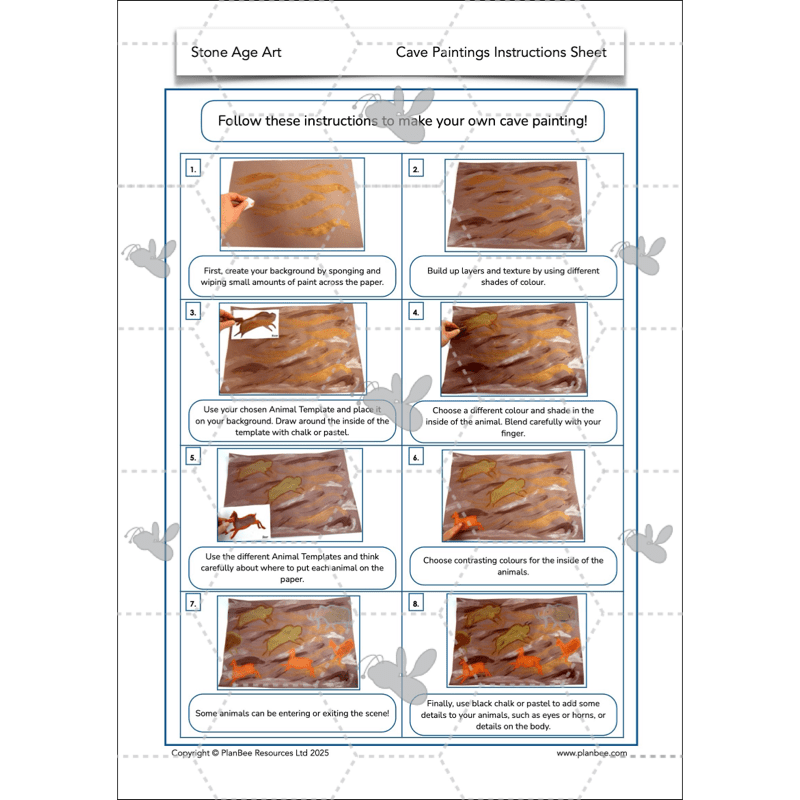 PlanBee Stone Age Art KS2 lessons
