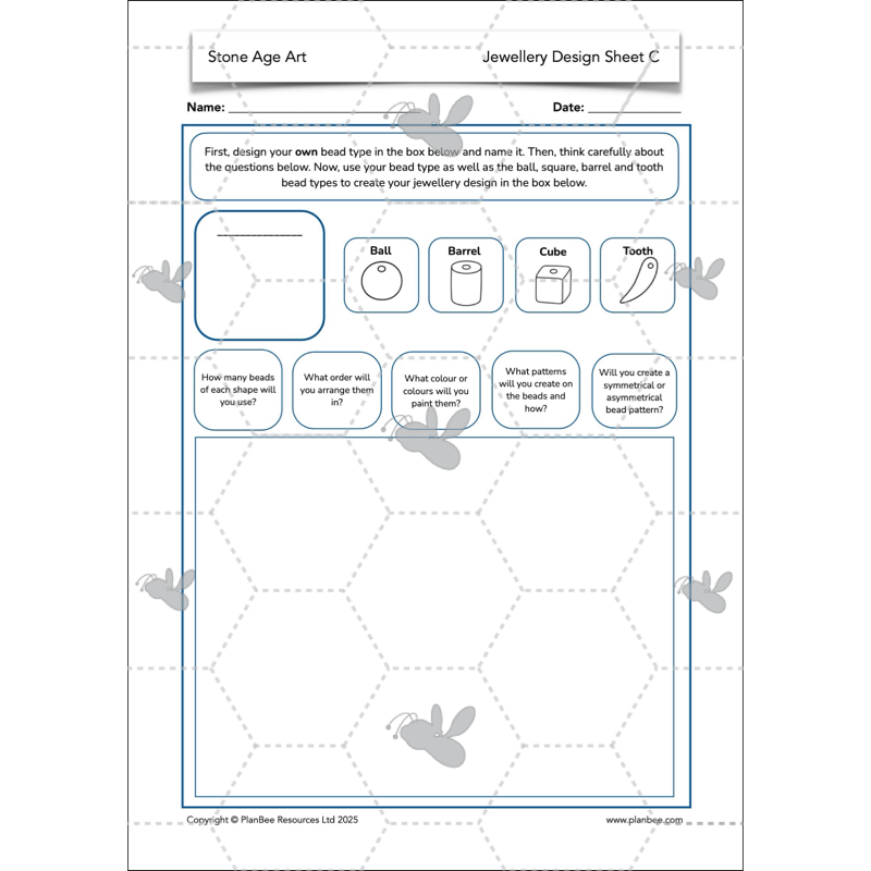 PlanBee Stone Age Art KS2 lessons