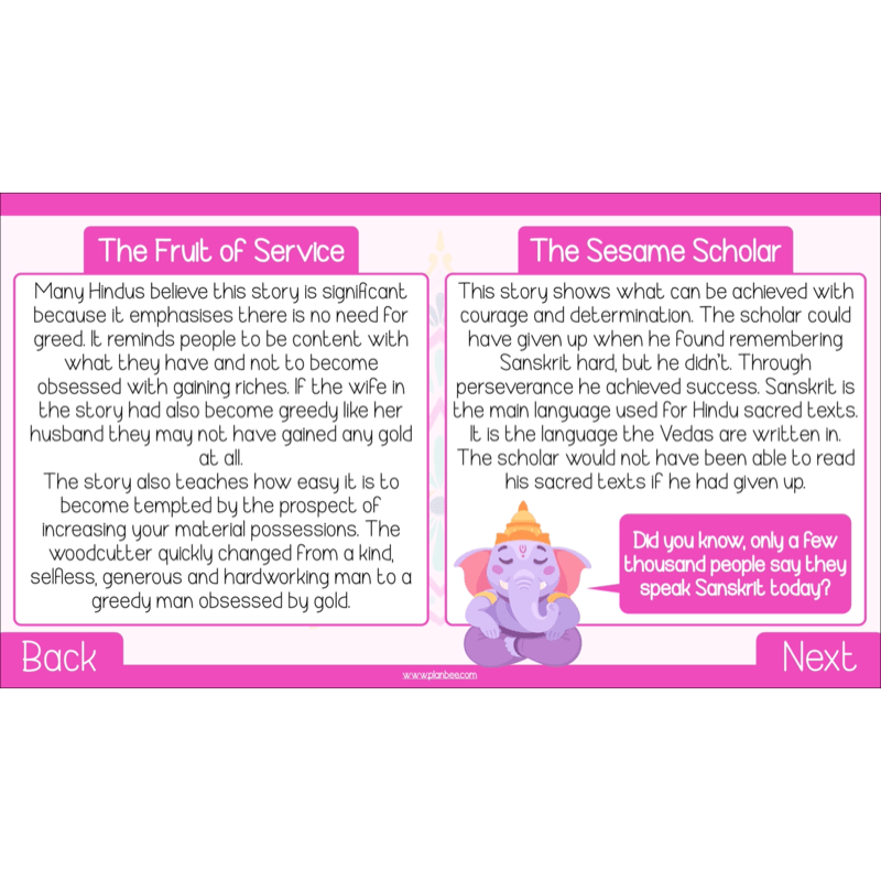 PlanBee Primary Resources Hinduism KS2 RE Lesson Pack | PlanBee
