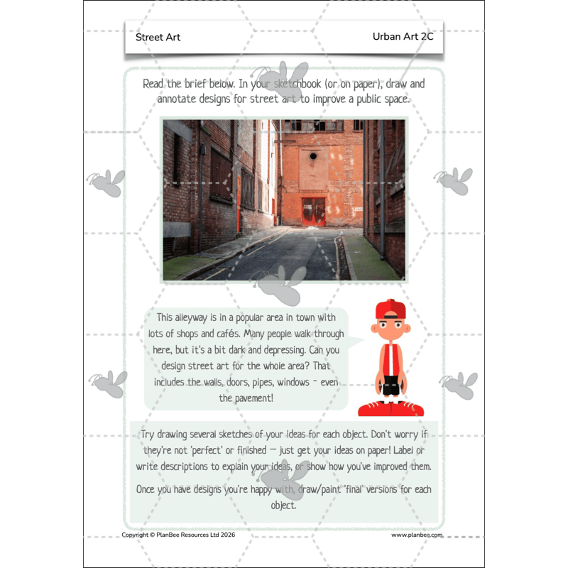 PlanBee Graffiti Art KS2 Planning | Street Art Lessons by PlanBee