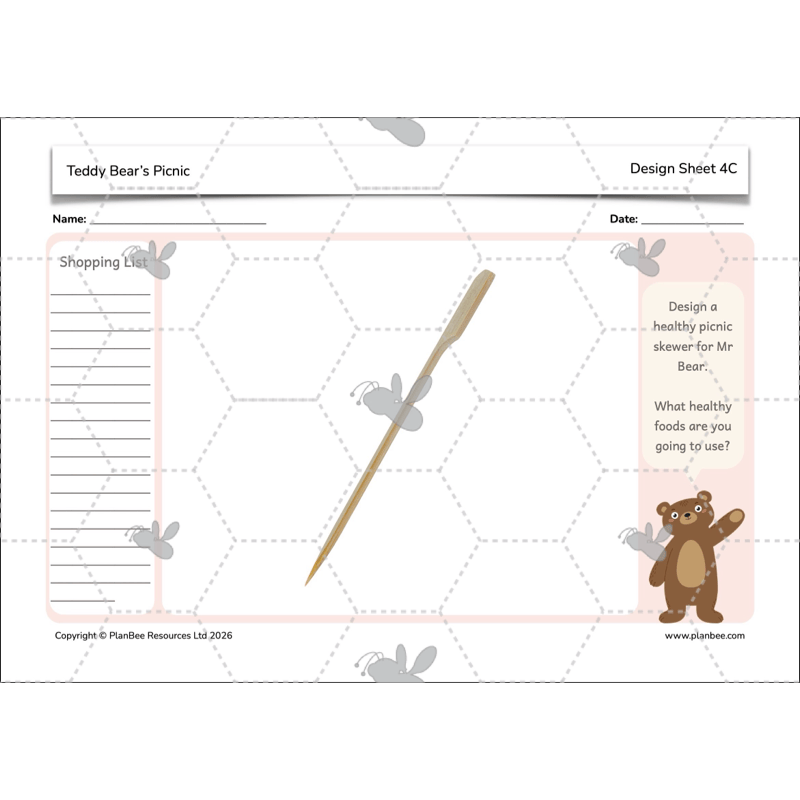 PlanBee Teddy Bears Picnic Ideas and DT Lessons by PlanBee