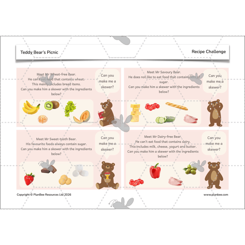 PlanBee Teddy Bears Picnic Ideas and DT Lessons by PlanBee