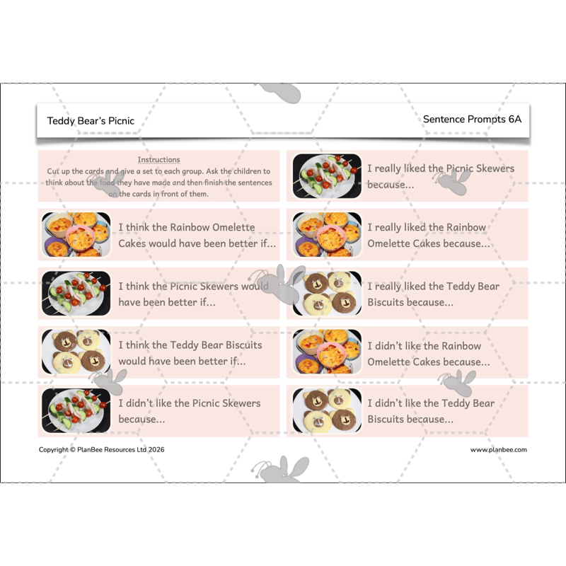 PlanBee Teddy Bears Picnic Ideas and DT Lessons by PlanBee