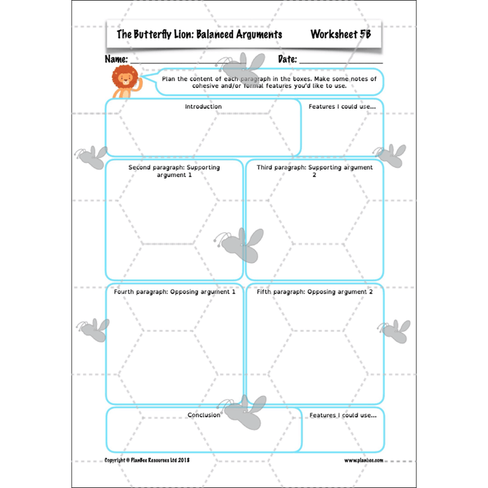 The Butterfly Lion: Balanced Arguments