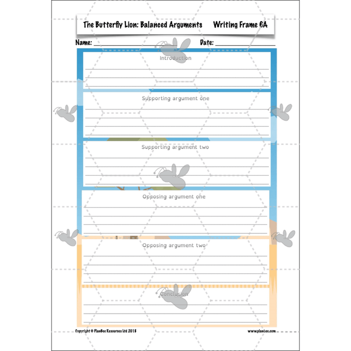 The Butterfly Lion: Balanced Arguments
