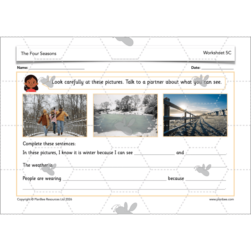 PlanBee The Four Seasons KS1 Geography Lesson Pack