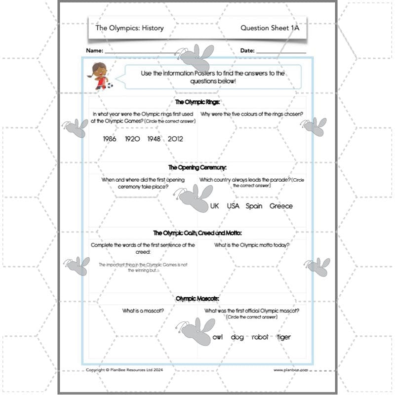 PlanBee Olympic Games LKS2 Lesson Pack by PlanBee